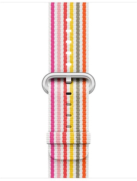 Apple Watch 38mm/40mm/41mm/42mm Woven Nylon Pink Stripe (MRH82)