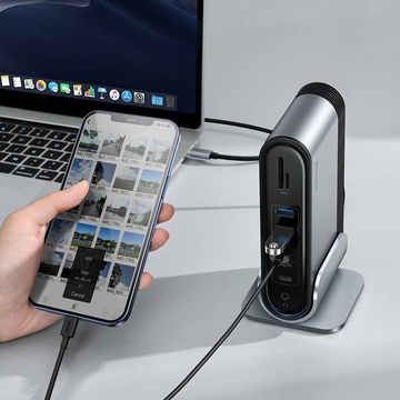 Baseus Multifunctional Working Station Four-Screen Dark Gray (CAHUB-HG0G)