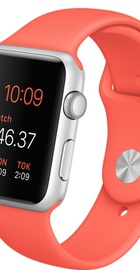 Apple Watch Sport 42mm Silver Aluminum Case with Apricot Sport Band (MMFL2)