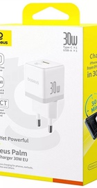 Baseus Palm Fast Charger Type-C+USB 30W White