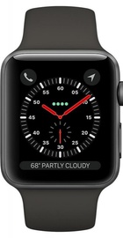 Apple Watch Series 3 GPS + Cellular 42mm Space Gray Aluminum Case w. Gray Sport B. (MR302)