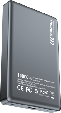 Choetech PD 20W 10000 mAh Ultra-Thin Magnetic Power Bank Black