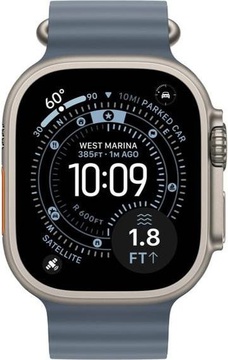 Apple Watch Ultra 3 GPS + Cellular 49mm Natural Tit. Case w. Anchor Blue Ocean Band (MEWH4)