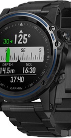 Garmin Descent Mk1 Dive Computer, Gray Sapphire with DLC Titanium Band (010-01760-01/010-01760-11)