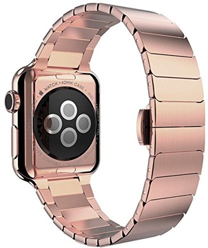 Apple Watch 38mm/40mm/41mm/42mm Rose Gold Link Bracelet (high copy)