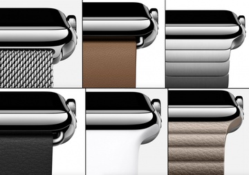 Apple Watch 42mm Stainless Steel Case with Black Leather Loop (MJYN2)
