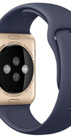 Apple Watch Sport 42mm Gold Aluminum Case Midnight Blue Sport Band (MLC72) CPO