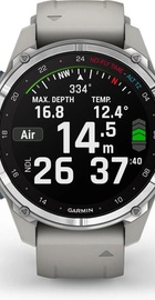 Garmin Descent Mk3 43 mm Stainless Steel with Fog Gray Silicone Band (010-02753-04/03)