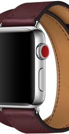 Apple Watch Hermes 38mm/40mm/41mm/42mm Bordeaux Swift Leather Double Tour (MQWY2)