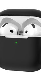 AhaStyle Colorful Silicone Case for Airpods 4 Black