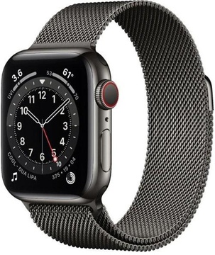 Apple Watch Series 6 GPS + Cellular 40mm Graphite Stainless Steel Case with Graphite Milanese Loop (MG2U3, M06Y3)