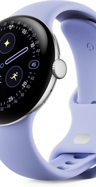 Google Pixel Watch 4 41mm Wi-Fi Polished Silver Aluminum case / Iris Active Band