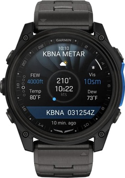 Garmin D2 Mach 2 51mm Carbon Gray DLC Titanium w. Vented Titanium Bracelet (010-02905-30/31)