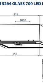 Minola HBI 5264 BL GLASS 700 LED Line