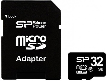 Silicon Power microSDHC 32 GB class 10 + adapter (SP032 GBSTH010V10-SP)
