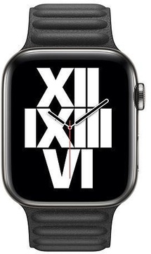 Apple Watch Leather Link Black M/L for Watch 42mm/44mm/45mm/46mm/49mm (MY9N2)