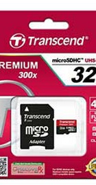 Transcend 32 GB microSDHC Premium class 10 UHS-1 SD Adapter (TS32GUSDU1)