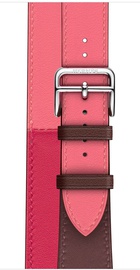 Apple Watch Hermes Series 4 GPS + Cellular 40mm Stainless Steel Case with Bordeaux/Rose Extreme/Rose Azalee Swift Leather Double Tour (MU6R2)