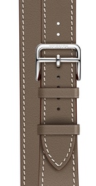 Apple Watch Hermes 38mm Series 2 Stainless Steel Case with Etoupe Swift Leather Double Tour (MNQ52)