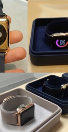 Apple Watch Edition 42mm 18-Karat Yellow Gold Case with Midnight Blue Classic Buckle (MJVT2)