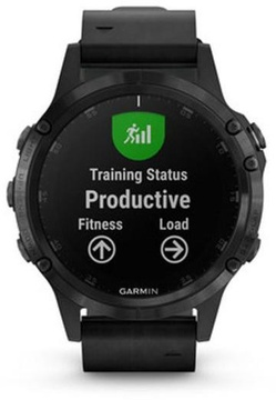 Garmin Fenix 5 Plus Sapphire Black with Leather Band (010-01988-07)