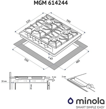 Minola MGM 614244 BL Vintage Rustic
