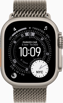 Apple Watch Ultra 3 GPS + Cellular 49mm Natural Tit. Case w. Natural Tit. Milanese Loop - Large (MF0E4)