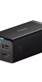 Baseus GaN5 Pro 67W (USB+2Type-C+HDMI) 1.5m + Кабель Type-C to Type-C 100W (1m)
