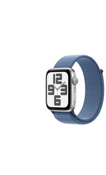 Apple Watch SE 2 GPS 44mm Silver Aluminium Case with Winter Blue Sport Loop (MREF3)