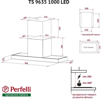 Perfelli TS 9635 I/BL 1000 LED