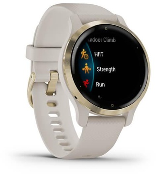 Garmin Venu 2S Light Gold Stainless Steel Bezel with Light Sand Case and Silicone Band (010-02429-01/11)