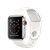 Apple Watch 38mm Series 3 GPS + Cellular Stainless Steel Case with Soft White Sport Band (MQJV2)
