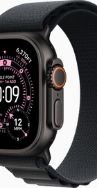 Apple Watch Ultra 3 GPS + Cellular 49mm Black Tit. Case w. Black Alpine Loop - Large (MF0X4)