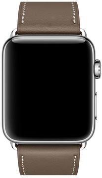 Apple Watch Hermes Leather Single Tour 42mm/44mm/45mm/46mm/49mm Etoupe Swift (MNHV2)