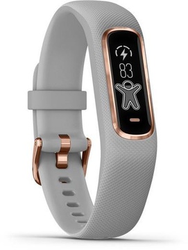 Garmin Vivosmart 4 Gray with Rose Gold Hardware Small/Medium (010-01995-12)