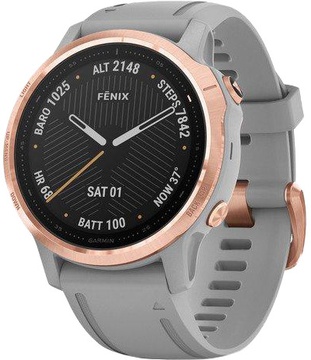 Garmin Fenix 6S Rose Gold-tone with Powder Gray Band (010-02159-21)