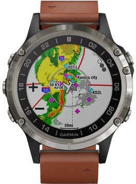 Garmin D2 DELTA AVIATOR WATCH WITH BROWN LEATHER BAND (010-01988-31)