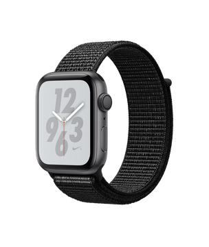 Apple Watch Nike+ Series 4 GPS 44mm Space Gray Aluminum Case with Black Nike Sport Loop (MU7J2)