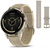 Garmin Venu 3S Soft Gold S. Steel Bezel w. French Gray Case and Leather Band (010-02785-55)