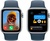 Apple Watch SE 2 GPS 40mm Silver Aluminium Case with Storm Blue Sport Band M/L (MRE23)