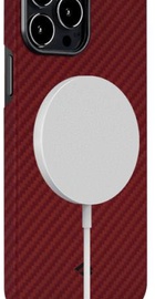 Pitaka MagEZ Case 2 for iPhone 13 Pro, Herringbone Red/Orange (KI1307P)
