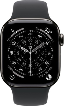 Apple Watch Series 11 GPS + Cellular 46mm Slate Tit. Case w. Black S. Band - M/L (MFD24)