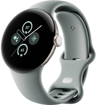 Google Pixel Watch 2 Champagne Gold Aluminum Case / Hazel Active Band