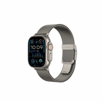 AmazingThing Premium Metal Band for Apple Watch 42/44/45/46/49 mm Titanium