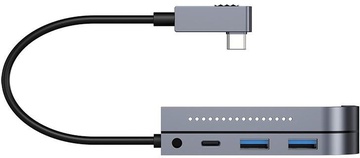 Baseus Bend Angle No.7 Type-C Hub Space Gray (CAHUB-CWJ0G)