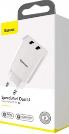 Baseus Speed Mini Dual U Charger 10.5W White (CCFS-R02)