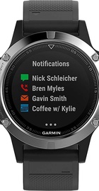 Garmin fenix 5 Black Silver with Black Band Silver (010-01688-03)