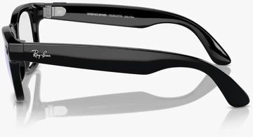 Ray-Ban Meta Wayfarer Shiny Black Frame Clear Lenses (RW4008 601/SB 53-22)