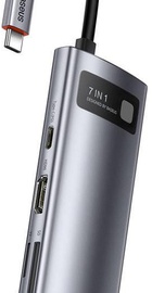 Baseus Metal Gleam Series 7-in-1 (2xUSB3.0+4KHD+Type-C+Type-C PD+TF+SD) (WKWG020113)