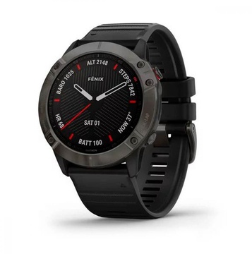 Garmin Fenix 6X Pro Sapphire Carbon Grey DLC with Black Band (010-02157-11/10)